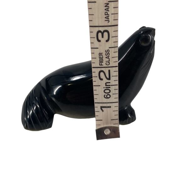 Vintage seal black onyx statue - Picture 8 of 8